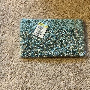 Blue Beaded Women's Wallet